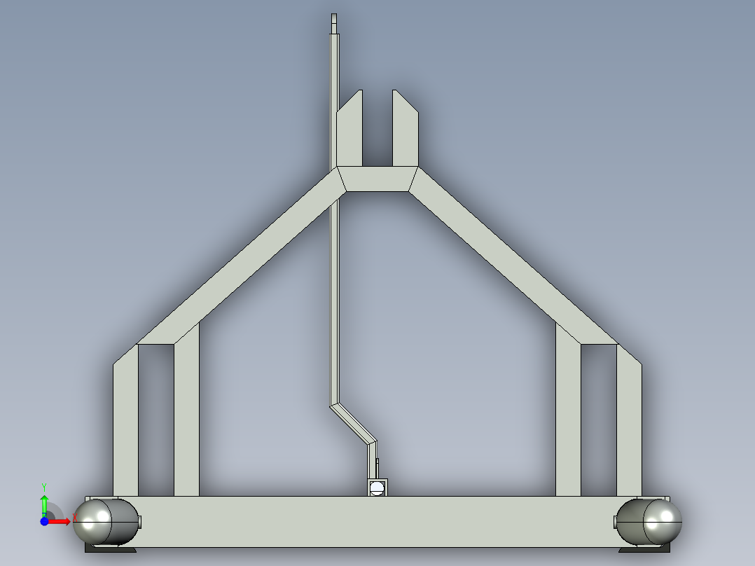 圆草捆运输叉前视图