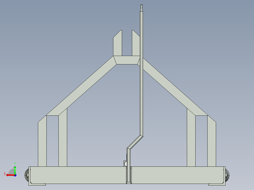 圆草捆运输叉后视图
