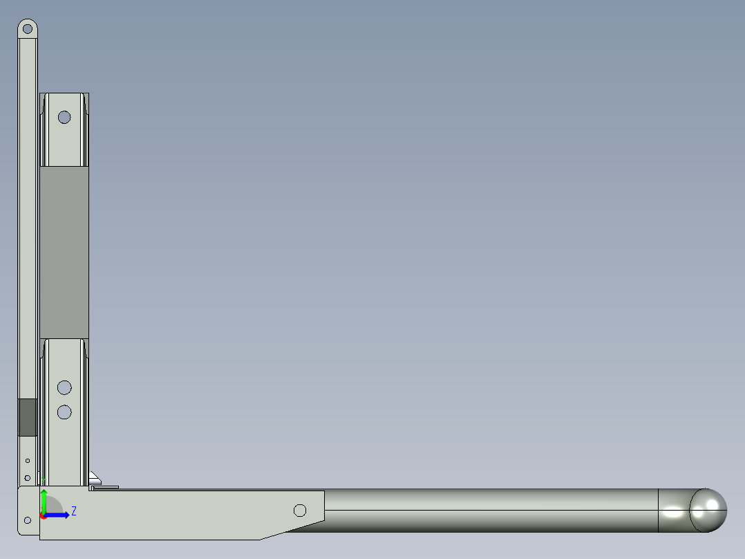 圆草捆运输叉左视图