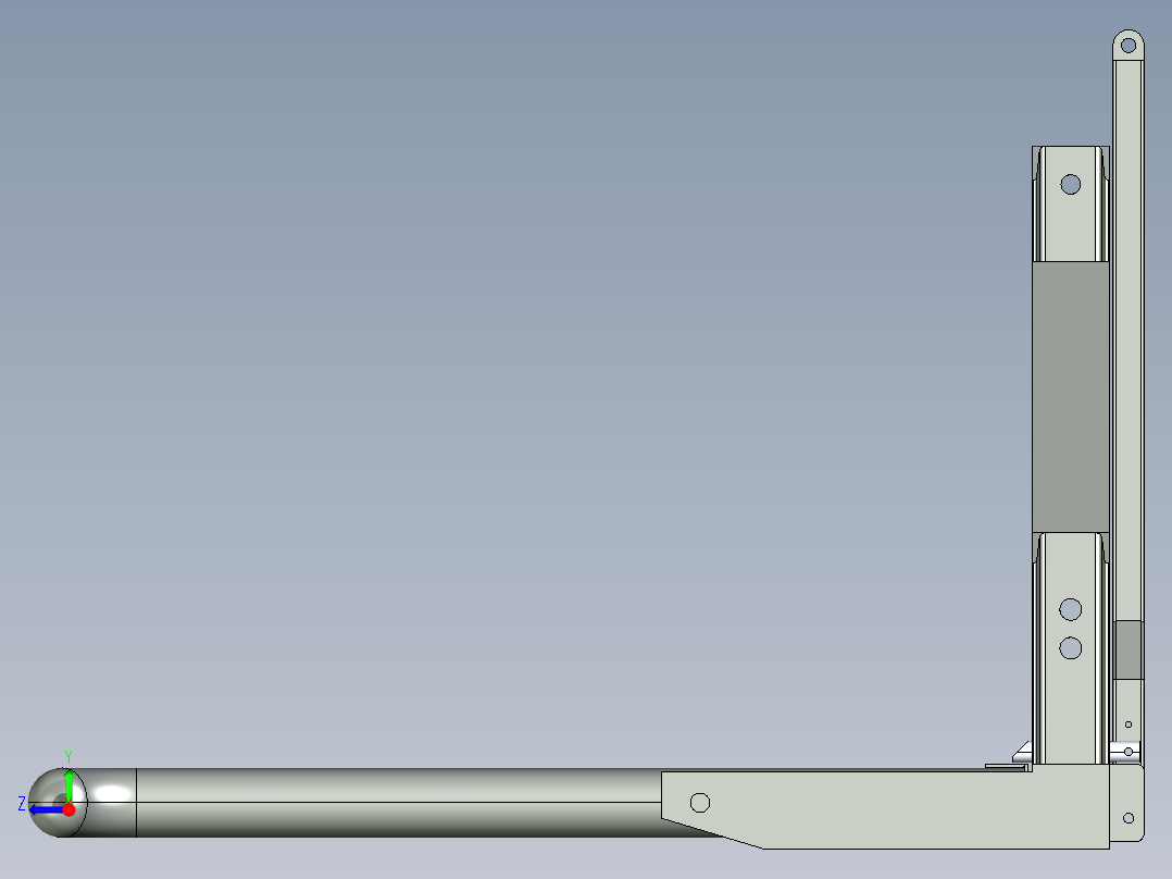 圆草捆运输叉右视图