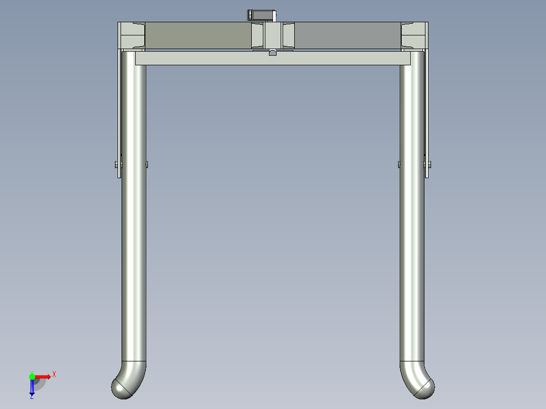 圆草捆运输叉俯视图