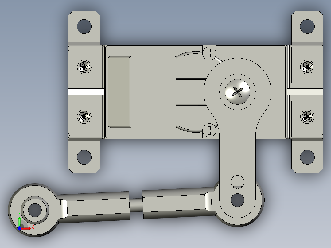 舵机连杆总成前视图