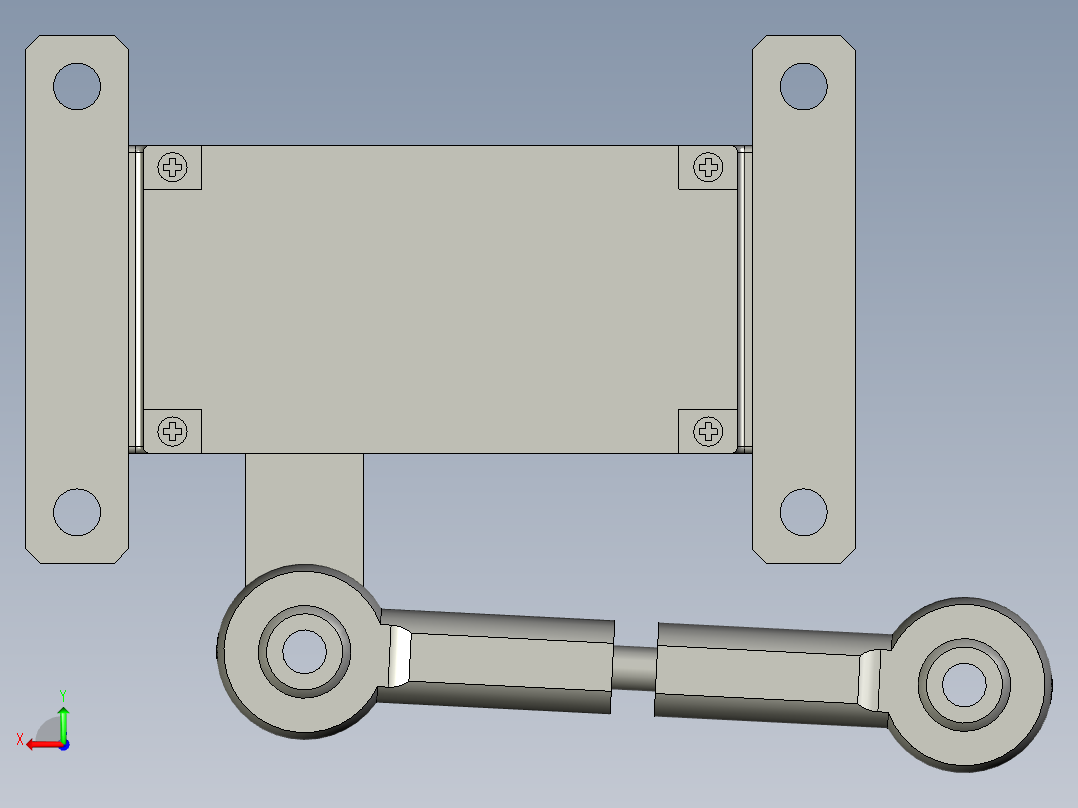 舵机连杆总成后视图