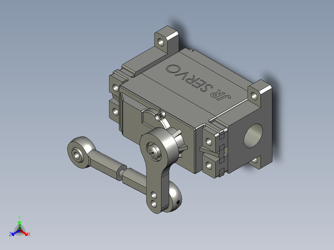 舵机连杆总成正等轴测图