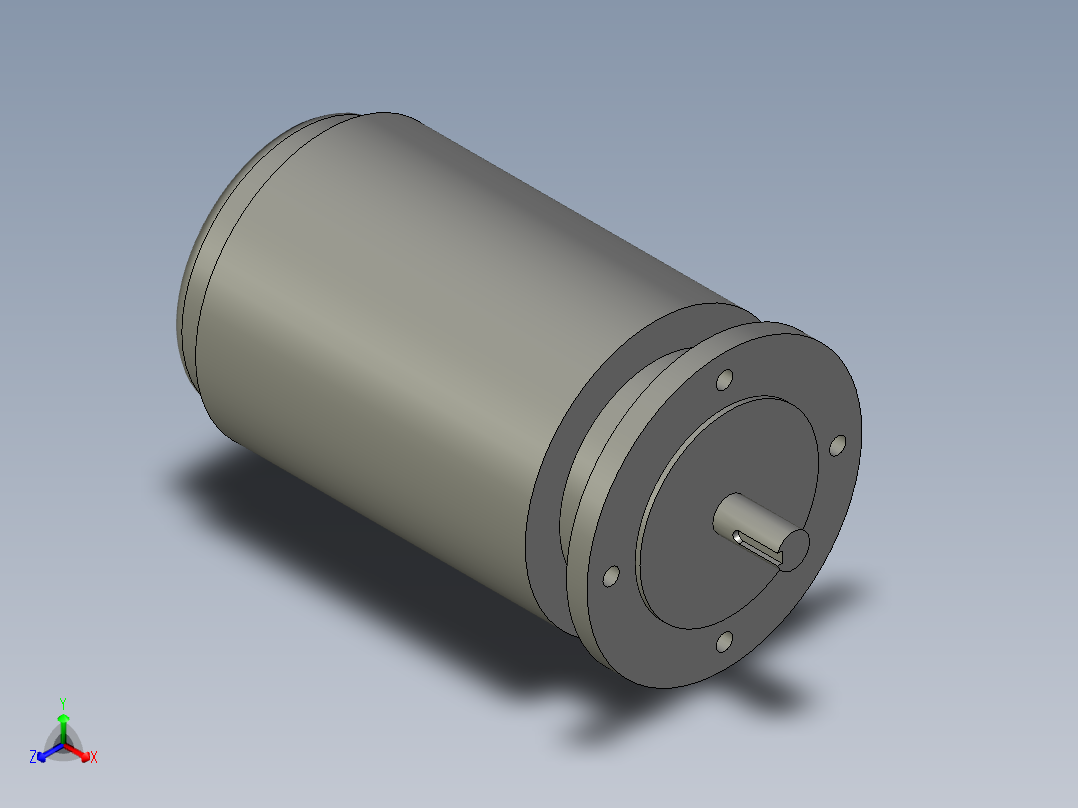 立式三相刹车马达2HP主视图