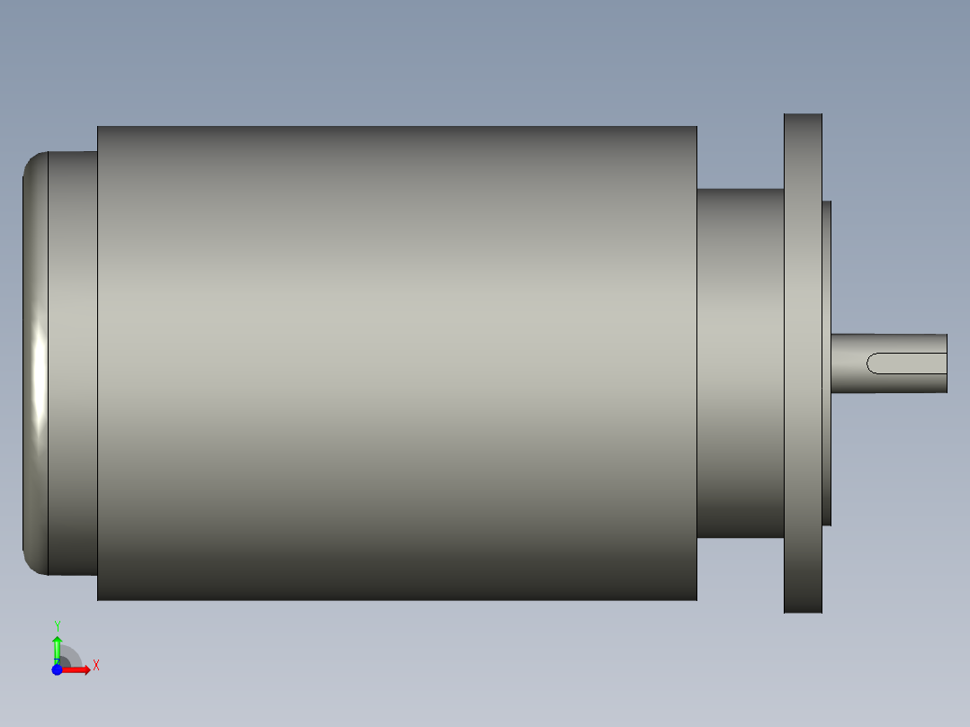 立式三相刹车马达2HP前视图
