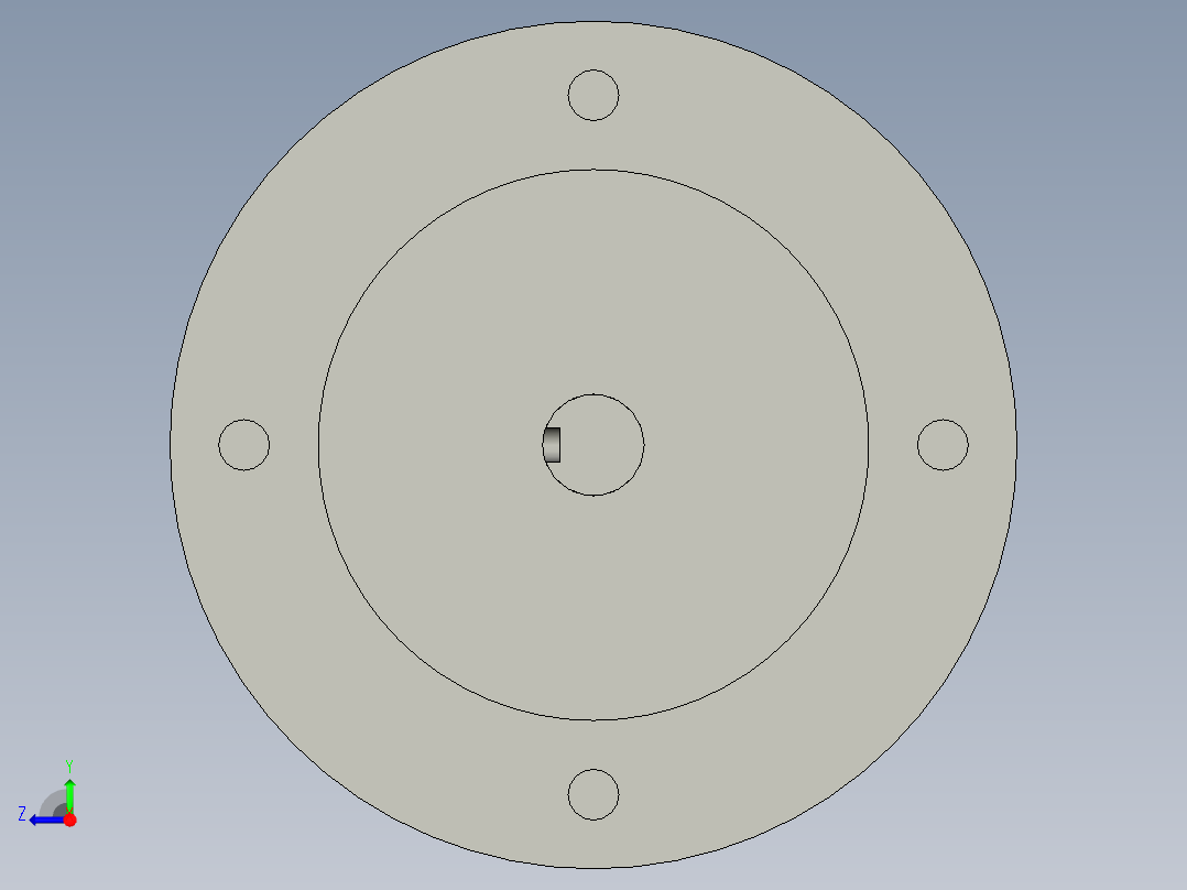 立式三相刹车马达2HP右视图
