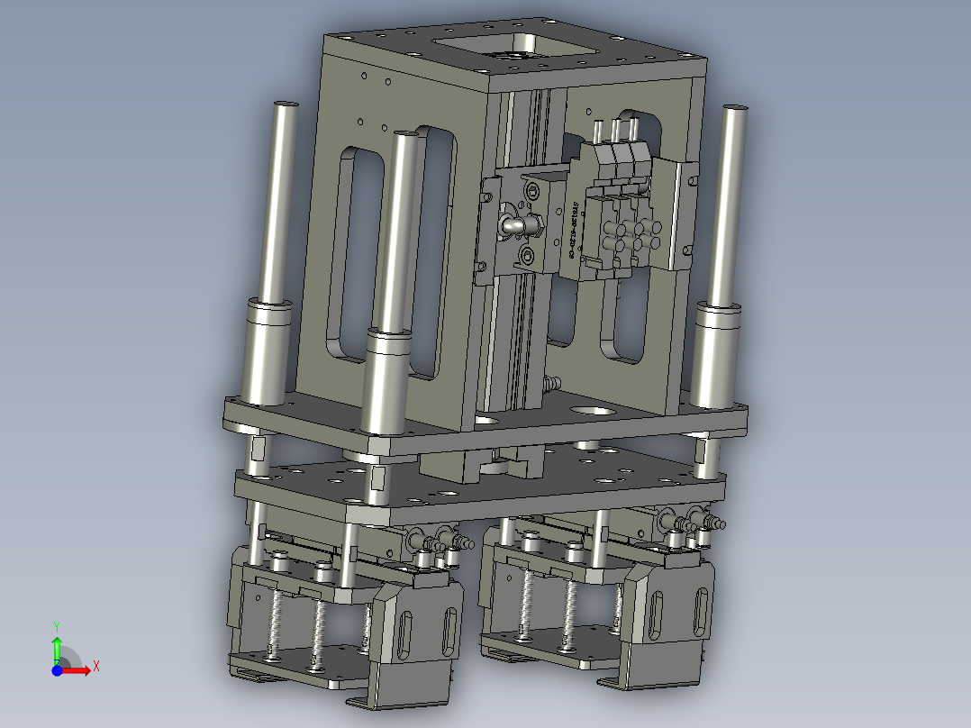 过渡夹爪组件前视图
