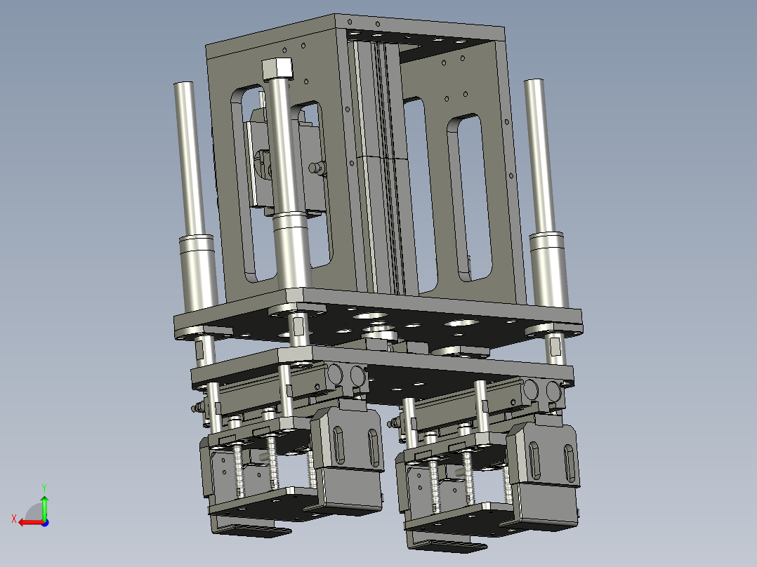 过渡夹爪组件后视图