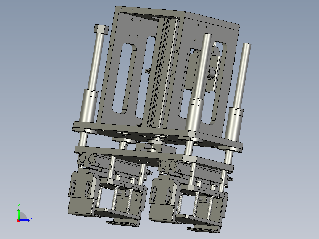 过渡夹爪组件左视图