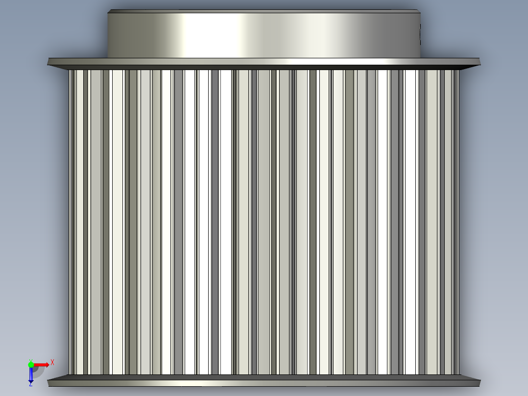 LJ-CJ-624同步轮T10-30齿俯视图