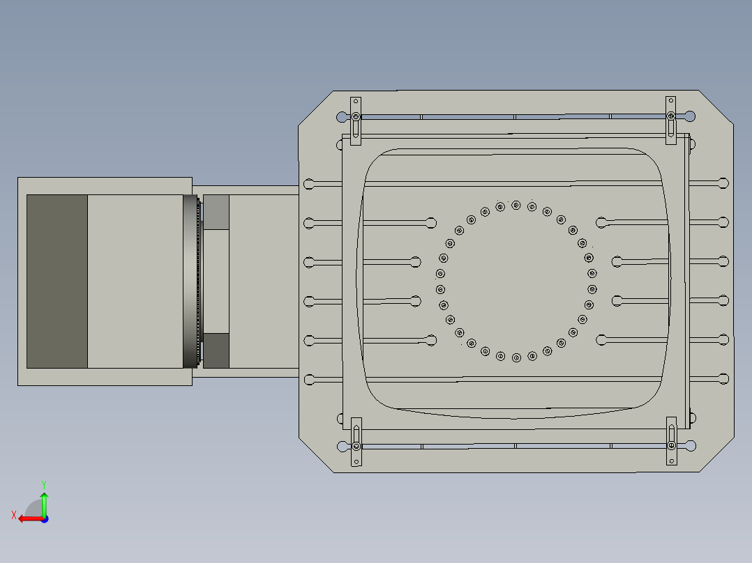 零部件焊接工作站后视图