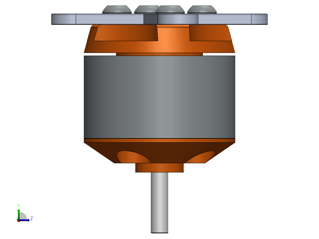 无刷电机BLDC_2212-6T 2200KV左视图