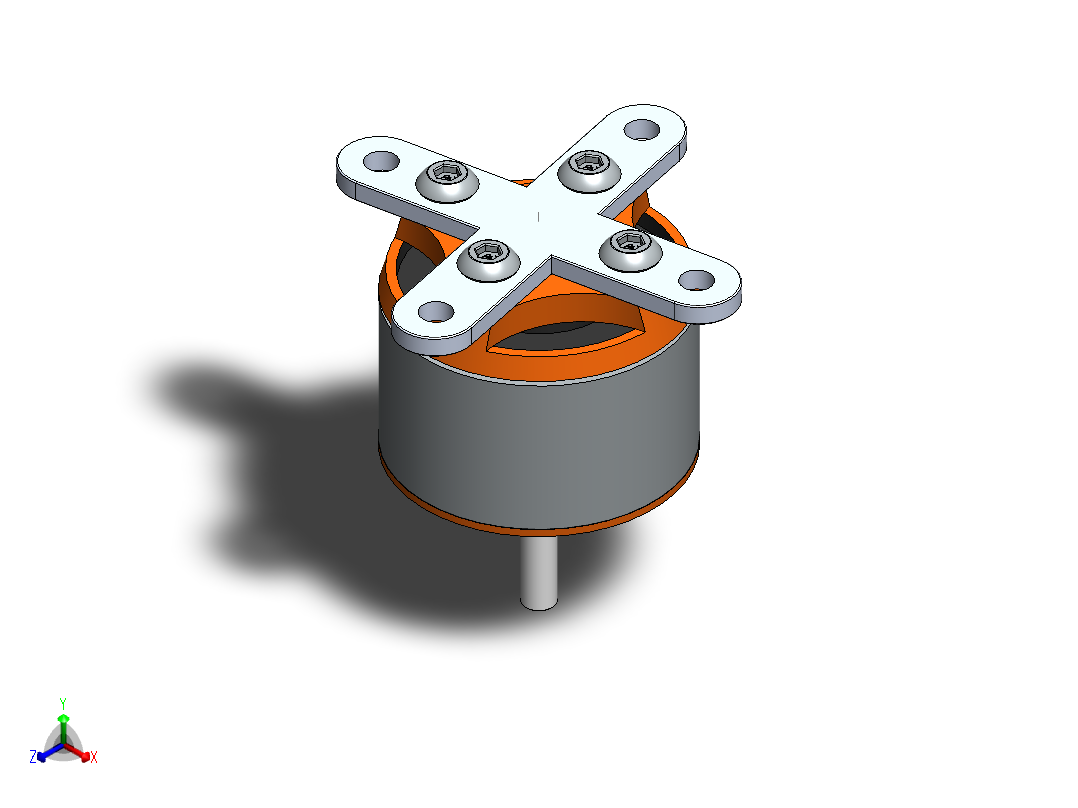 无刷电机BLDC_2212-6T 2200KV正等轴测图