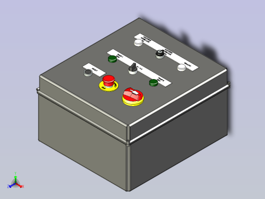 泵控制面板模型3D模型正等轴测缩略图