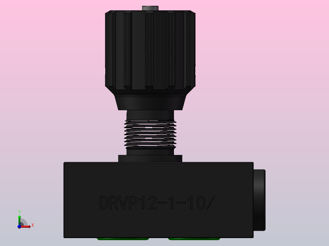 DRVP12 单向节流截止阀前视图