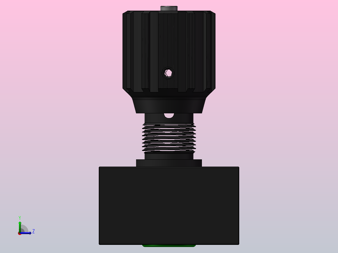 DRVP12 单向节流截止阀左视图