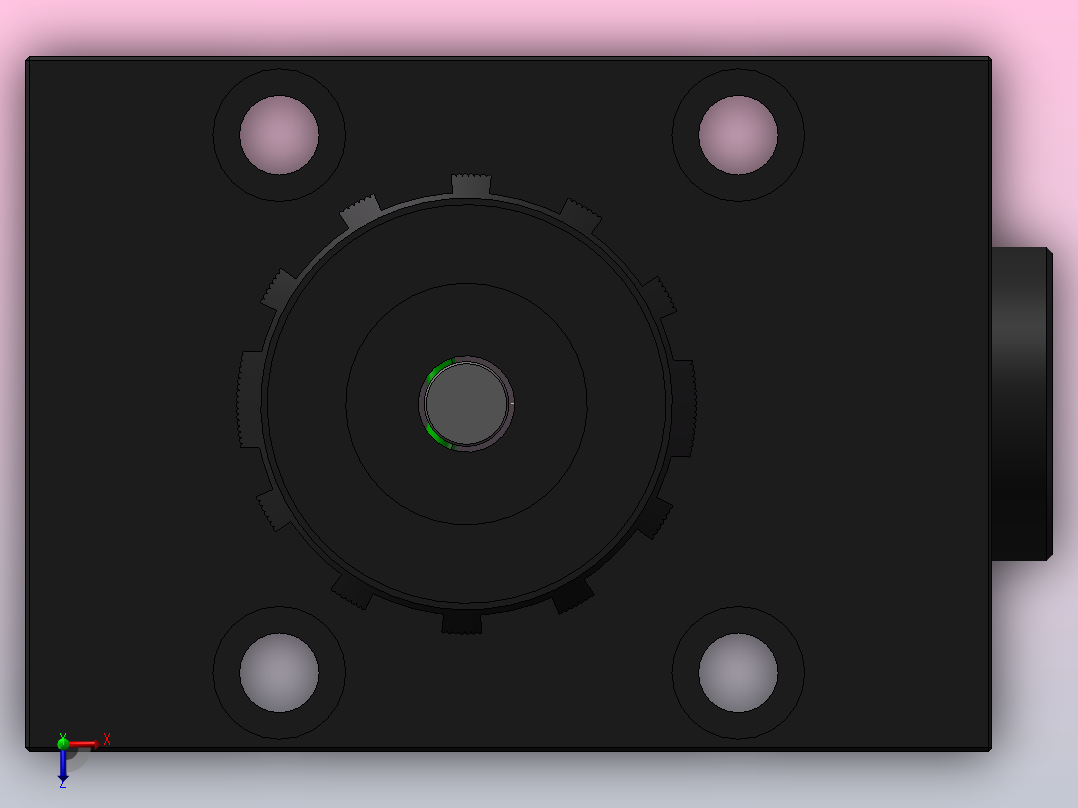 DRVP12 单向节流截止阀俯视图