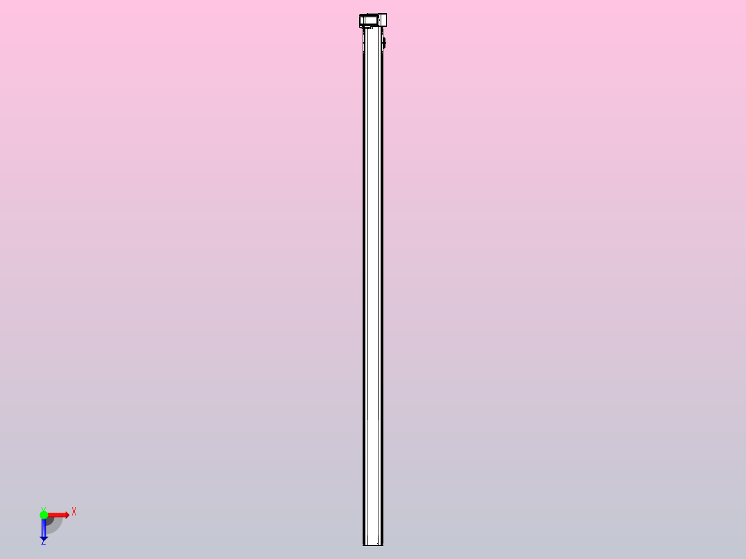皮带直线轴半封闭可选导轨TPA-HNB-105D-90-L2450-LU-Y-P20-N3俯视图