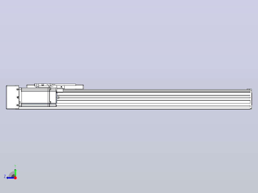 滚珠丝杠直线轴带导轨全封闭TPA-HCR-140D-2010C-L500-MR-C-P40-N3右视图