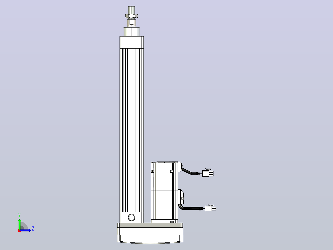 轻载电动缸TPA-ESR40-1210C-L250-MR-TC-W-P40-C3左视图
