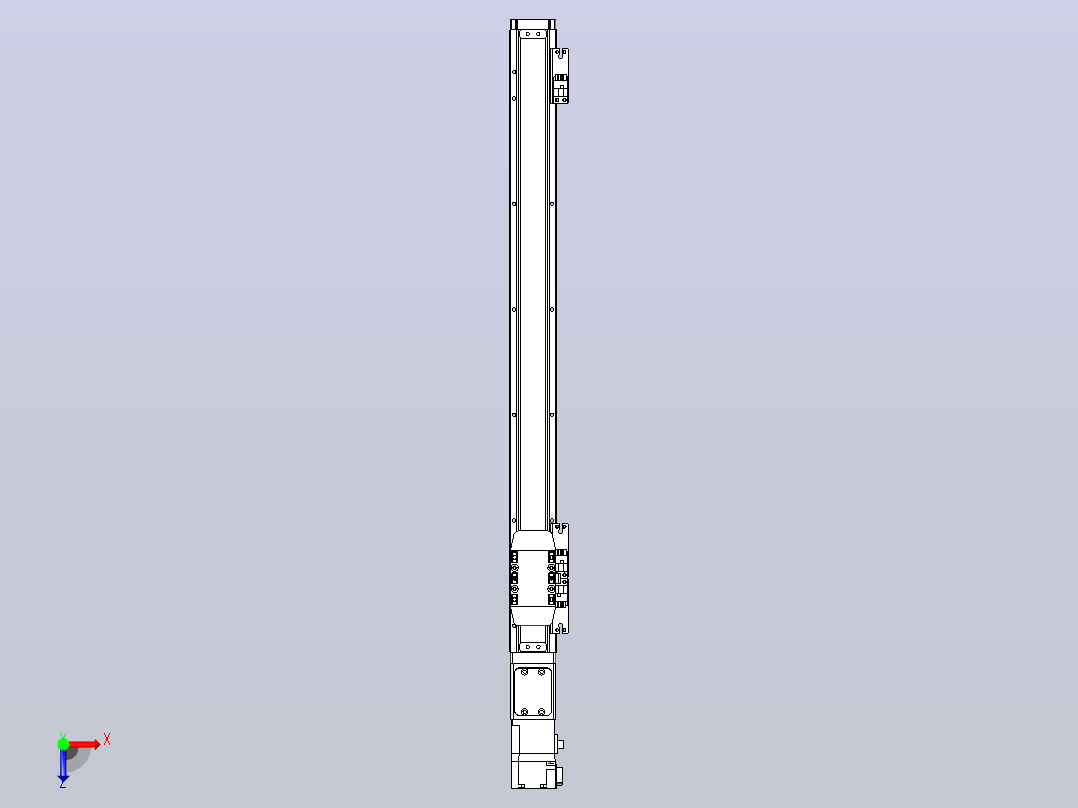 滚珠丝杠直线轴内置导轨TPA-GCR-40-1210C-L450-M-M10-N3俯视图
