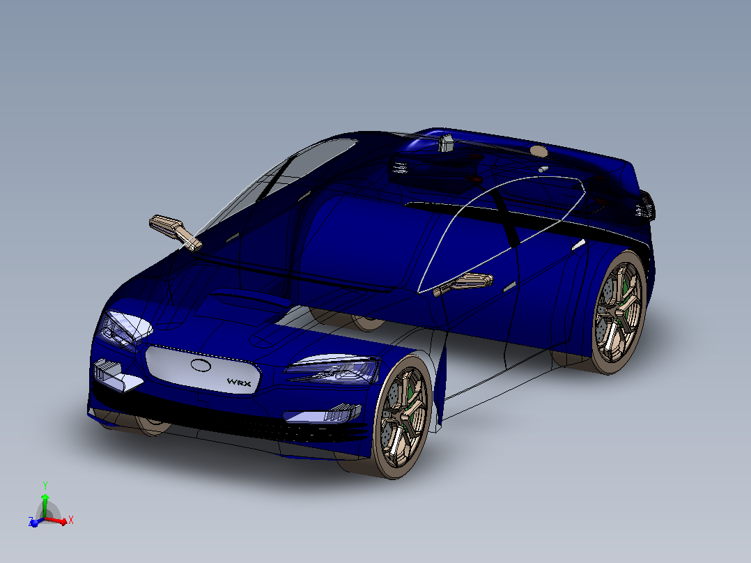 25-斯巴鲁 wrx SolidWorks主视图