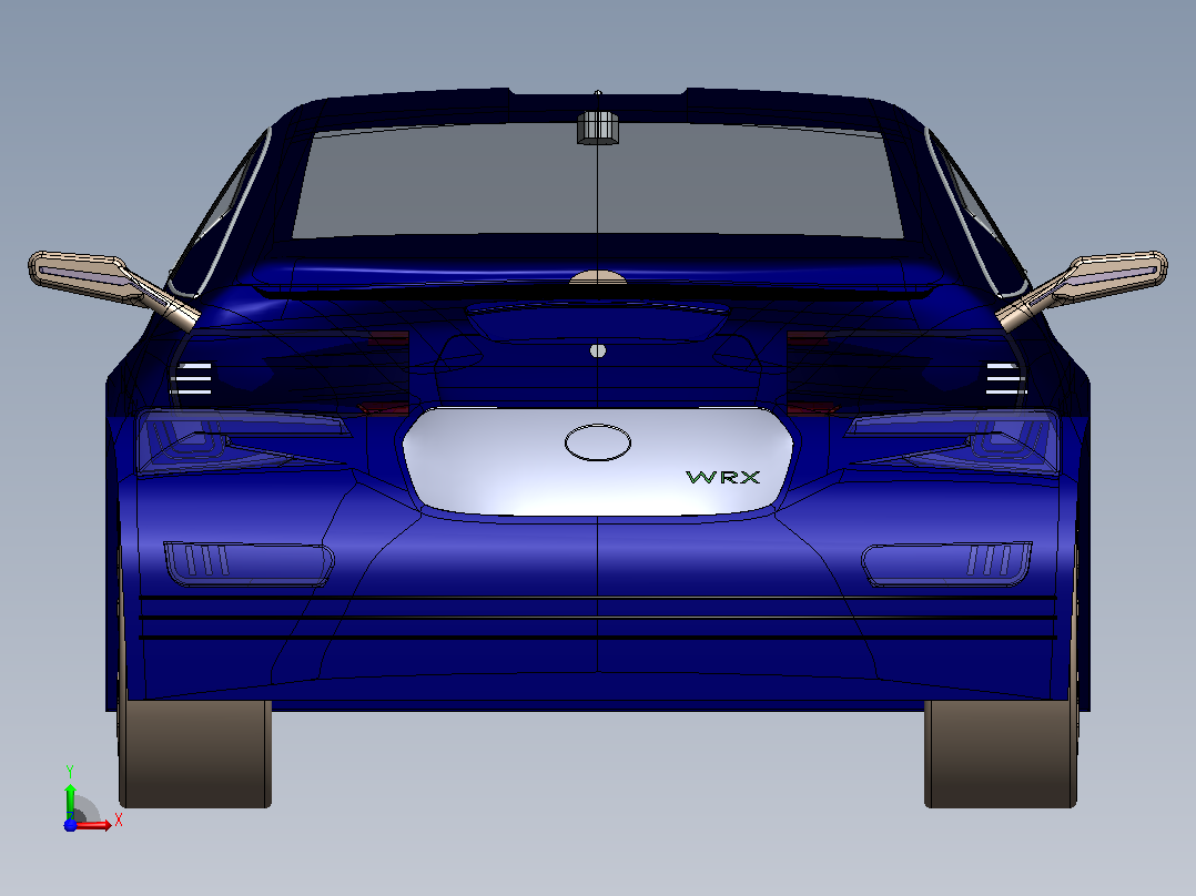 25-斯巴鲁 wrx SolidWorks前视图