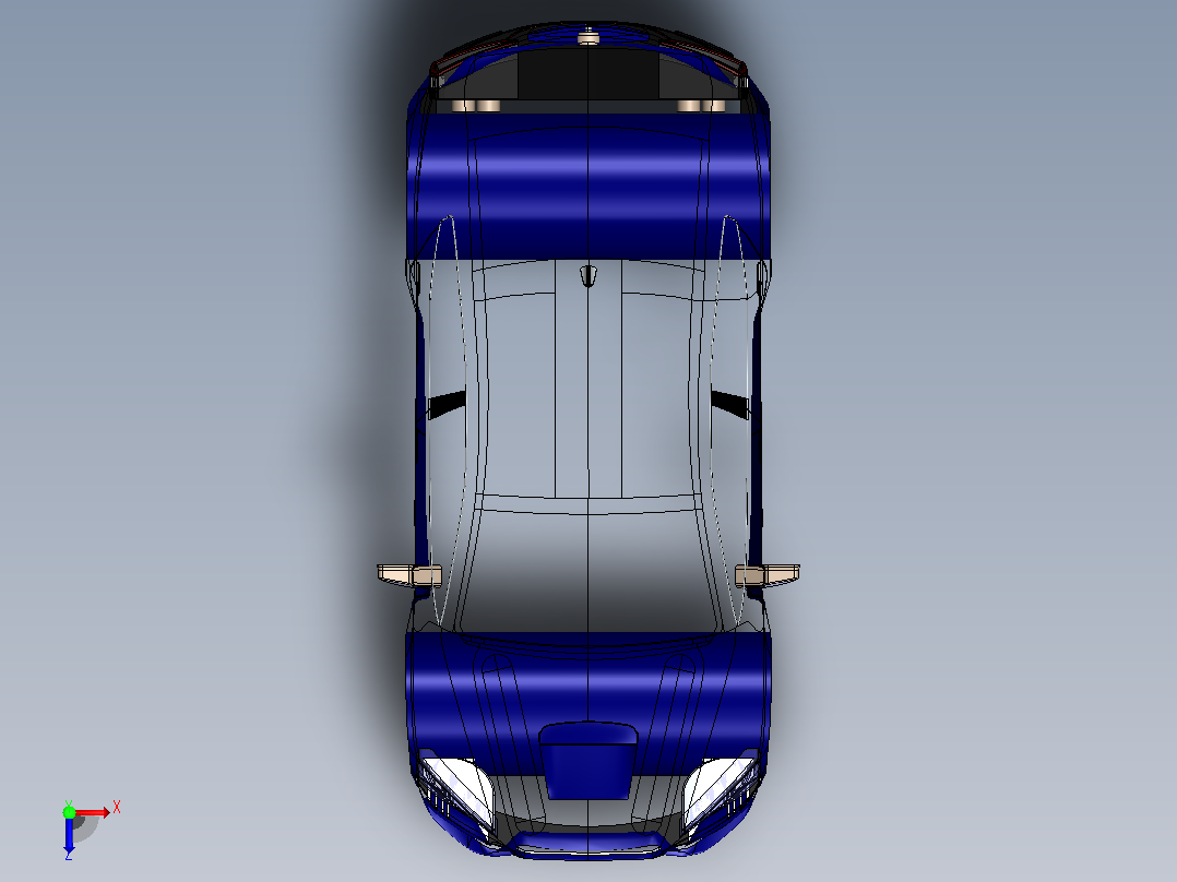 25-斯巴鲁 wrx SolidWorks俯视图