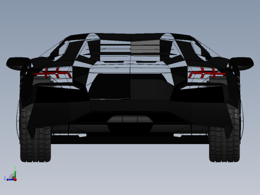 Aventador风格概念超级跑车右视缩略图