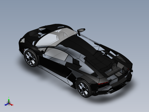 Aventador风格概念超级跑车正等轴测缩略图
