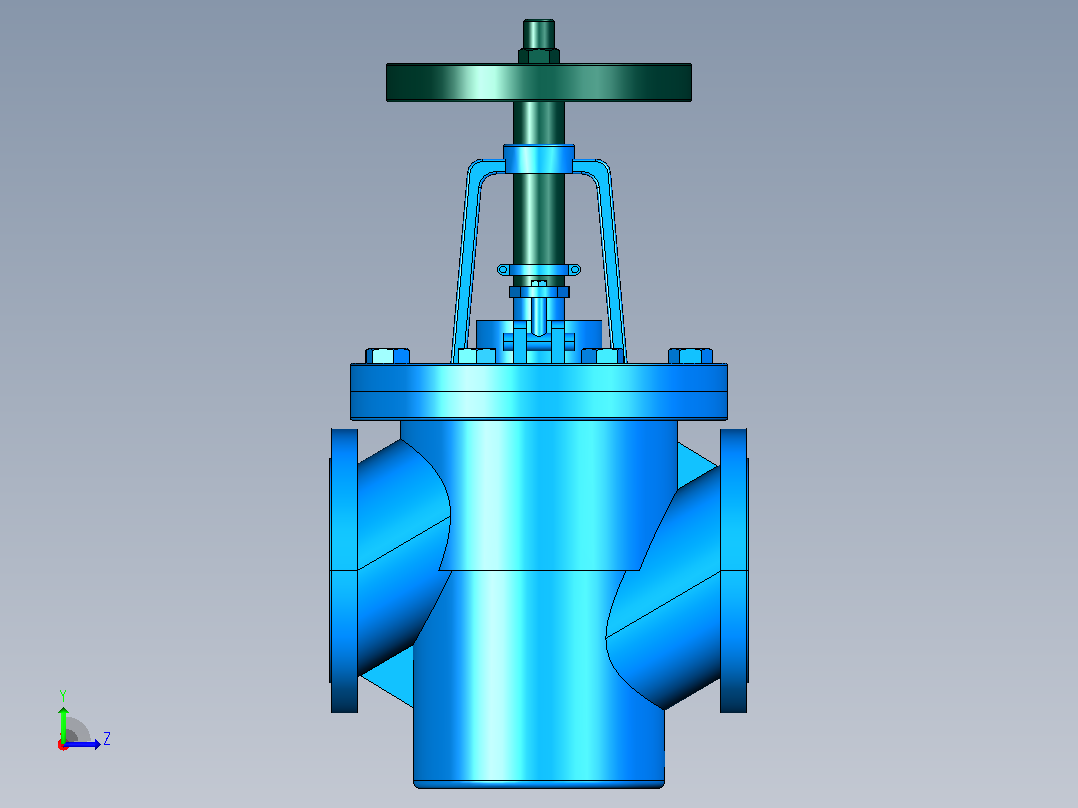 J41F46-16衬氟截止阀[J41F46-16C]200左视图