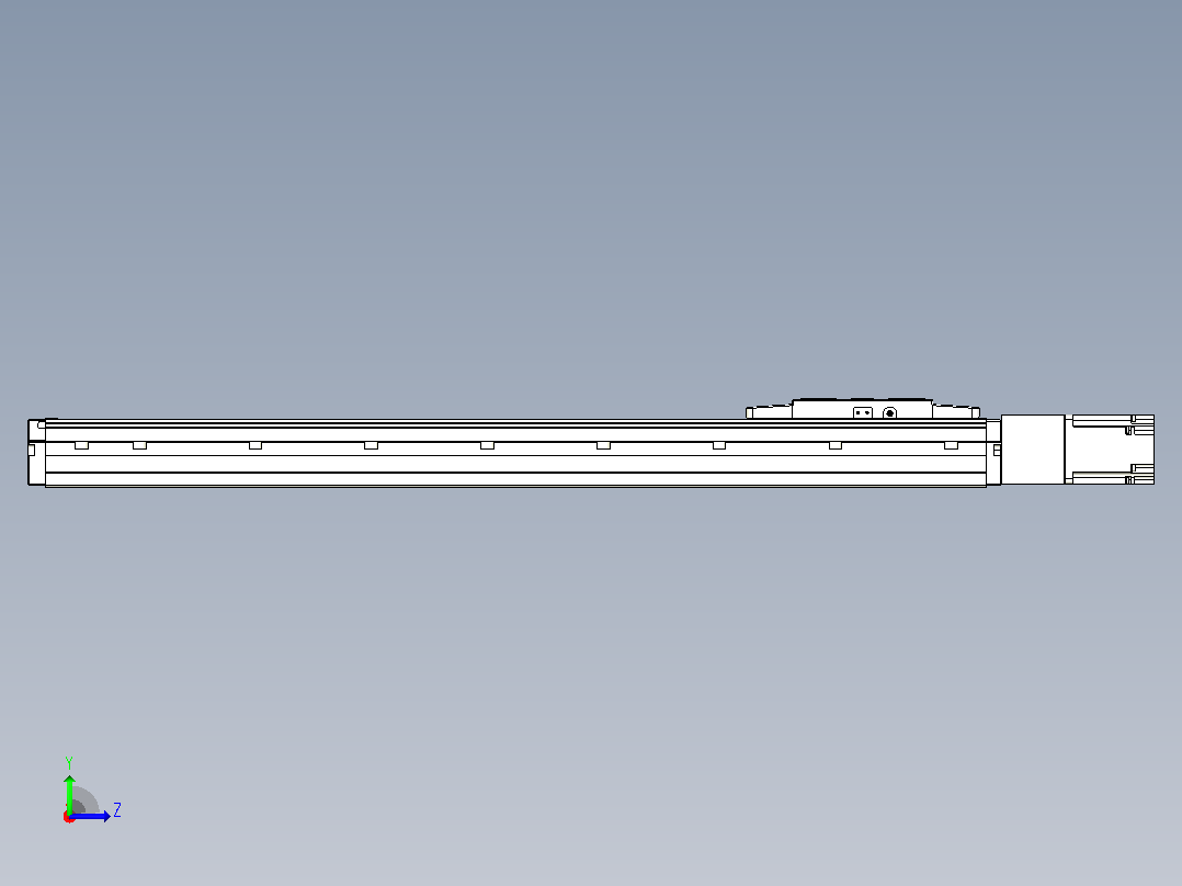 滚珠丝杠直线轴内置导轨TPA-GCR-120-1610C-L600-M-M40-N3左视图