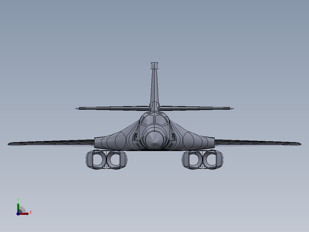 B-1B飞机前视图