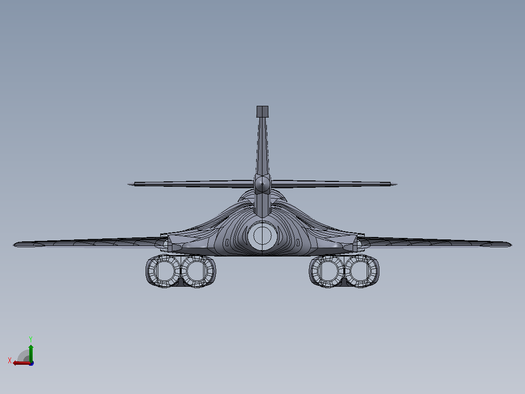 B-1B飞机后视图