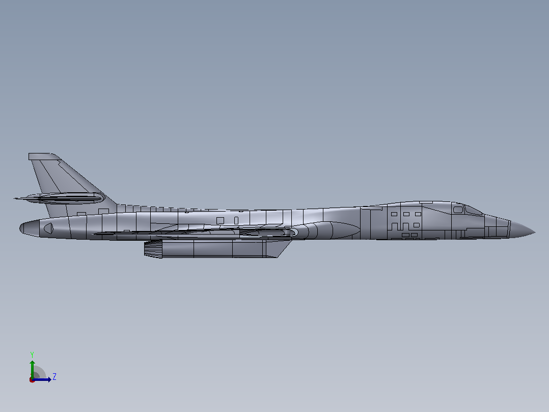 B-1B飞机左视图