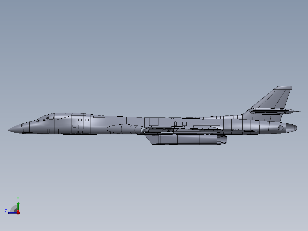B-1B飞机右视图