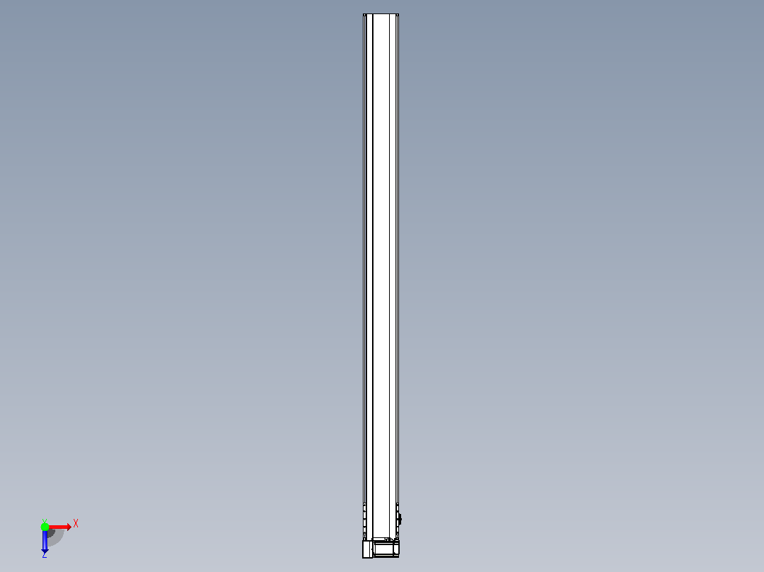 皮带直线轴半封闭可选导轨TPA-HNB-175D-140-L2300-LU-Y-P75-N3俯视图