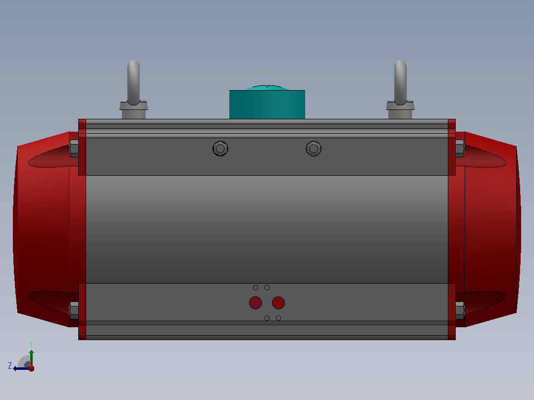 TLM-190A气动执行器 (2)右视图