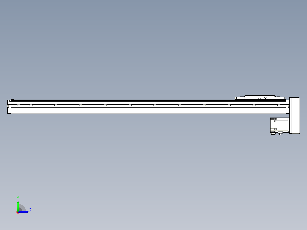 滚珠丝杠直线轴内置导轨TPA-GCR-120-1610C-L900-MP-M40-N3左视图