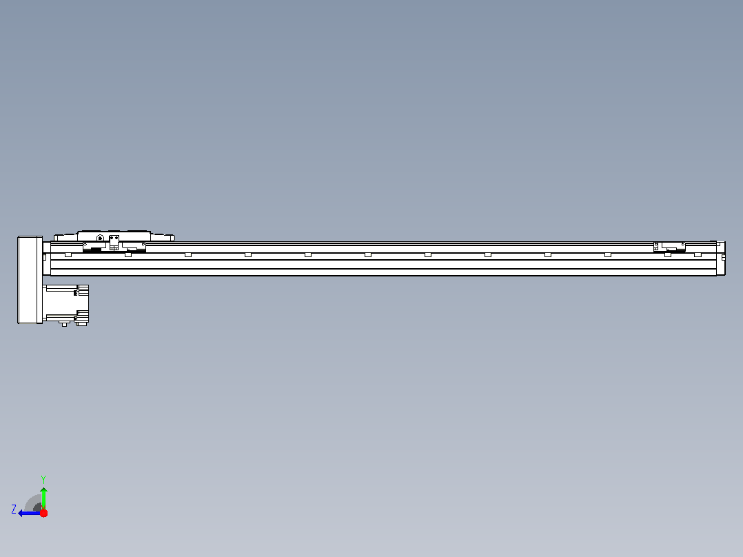 滚珠丝杠直线轴内置导轨TPA-GCR-120-1610C-L900-MP-M40-N3右视图