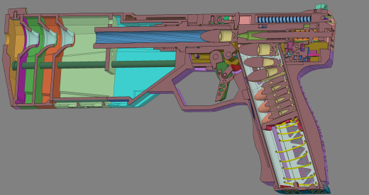 枪消声器Co Maxim 9定制版BRAZ 9mm Braziu 3D fusion360缩略图