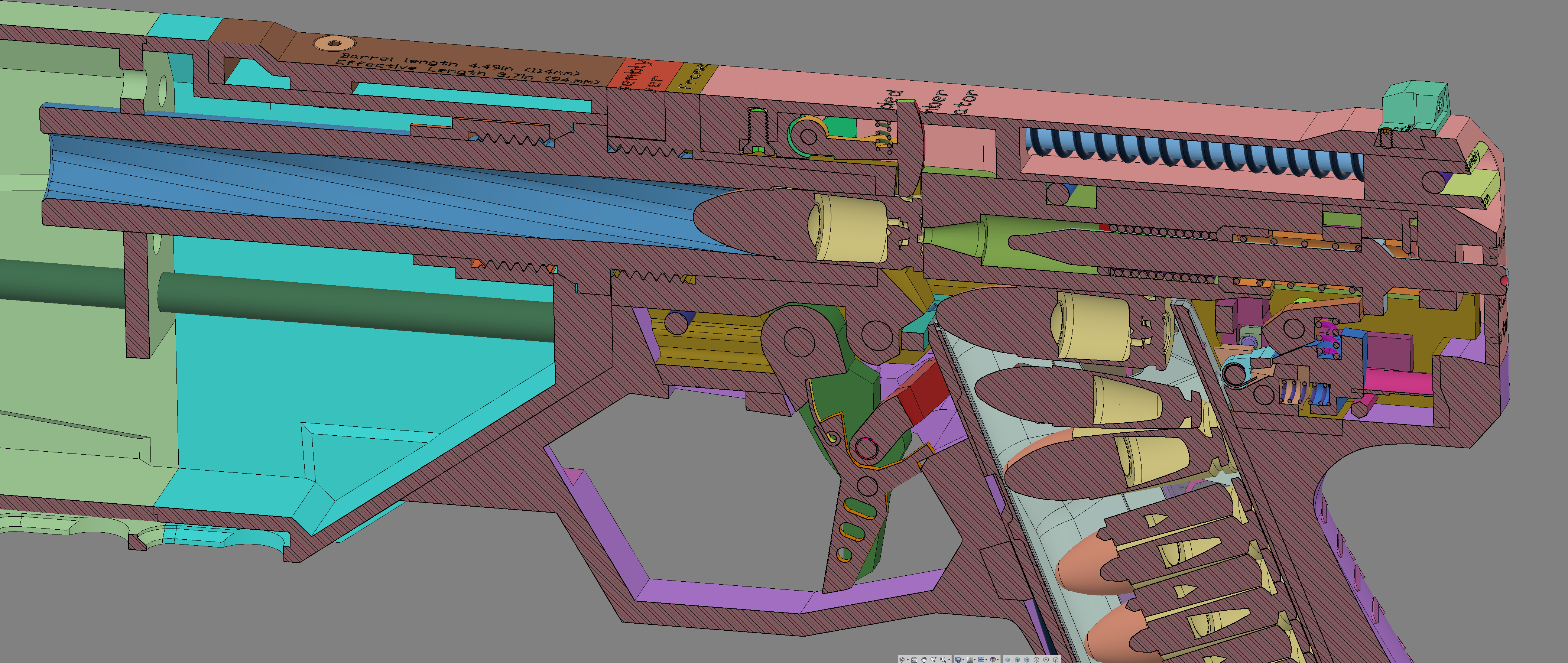 枪消声器Co Maxim 9定制版BRAZ 9mm Braziu 3D fusion360