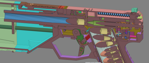 枪消声器Co Maxim 9定制版BRAZ 9mm Braziu 3D fusion360缩略图