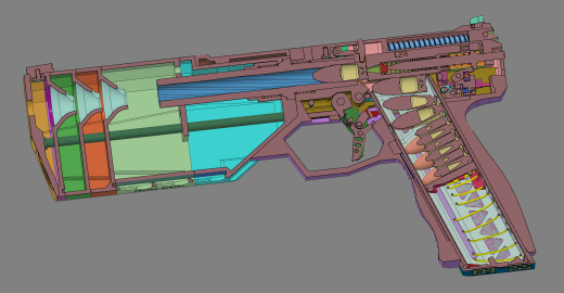枪消声器Co Maxim 9定制版BRAZ 9mm Braziu 3D fusion360缩略图