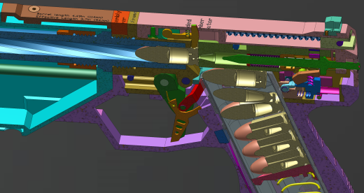枪消声器Co Maxim 9定制版BRAZ 9mm Braziu 3D fusion360缩略图