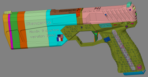 枪消声器Co Maxim 9定制版BRAZ 9mm Braziu 3D fusion360缩略图