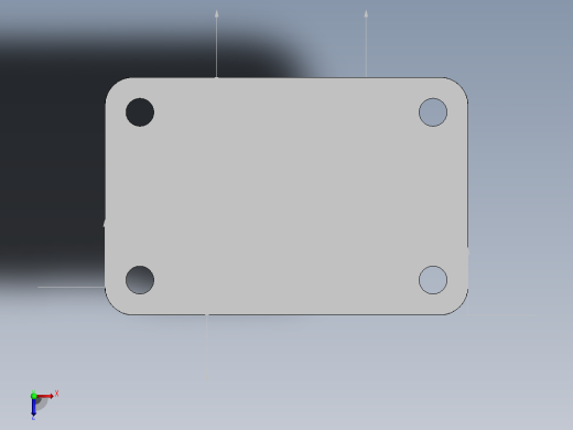 旋转脚轮组件（SolidWorks）俯视缩略图