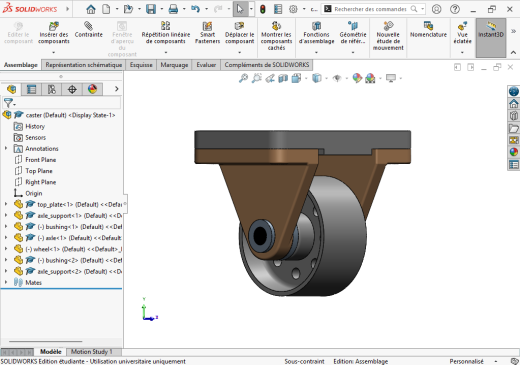 旋转脚轮组件（SolidWorks）缩略图