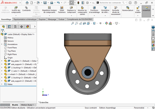旋转脚轮组件（SolidWorks）缩略图